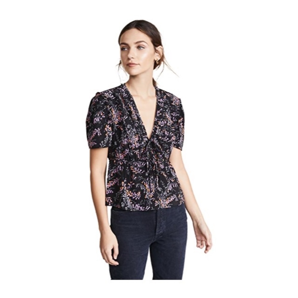 NWT Cinq a Sept Keira Silk Top